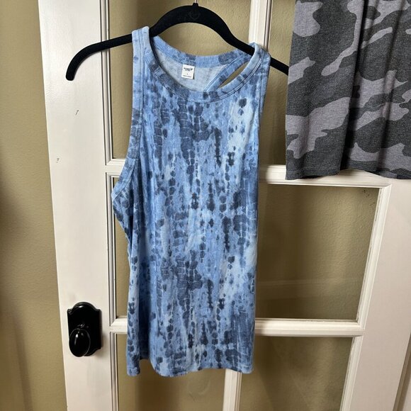 OLD NAVY ACTIVE Set of 2 Ribbed Halter Back Tank Tops Size Large Blue & Grey - Picture 3 of 13